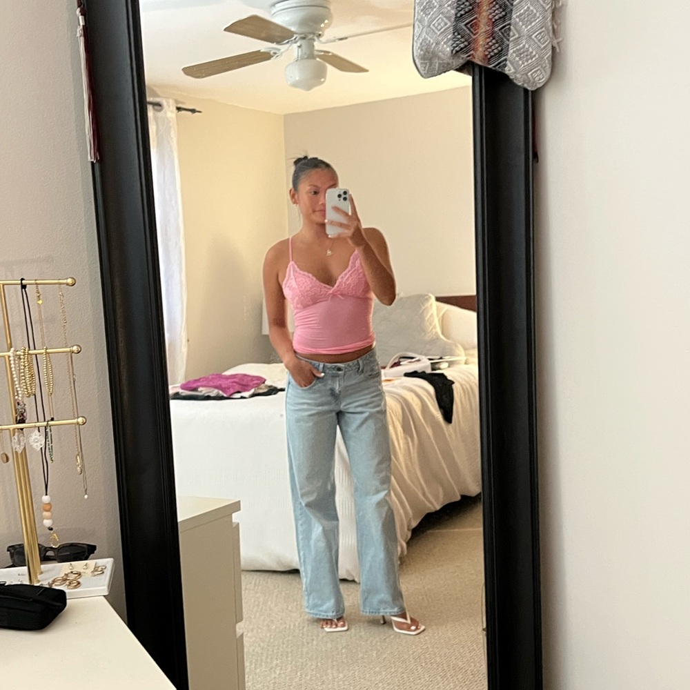 Pink lace Top